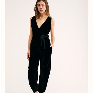 Free People All Natural Velvet Jumpsuit